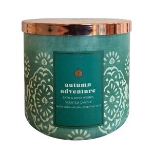 NEW Bath & Body Works Autumn Adventure 3 Wick Large Candle Soy Wzx